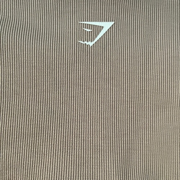 GYMSHARK Taupe Energy Seamless 19” Crop Pants Leggings Excellent Sz S *E13 - Picture 5 of 5